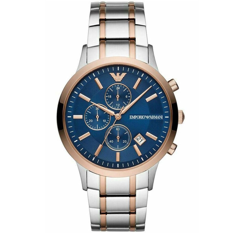 Emporio Armani Chronograph Quartz Blue Dial Men’s Watch AR80025 - Watch