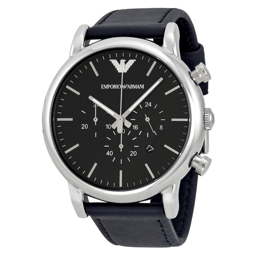 Emporio Armani Classic Chronograph Black Dial Men's Watch #AR1828 - The Watches Men & CO