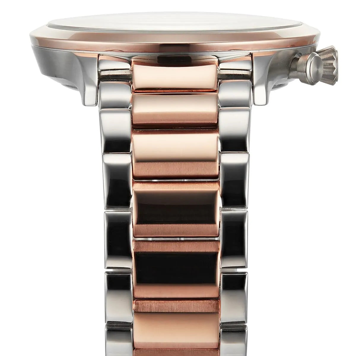 Emporio Armani Giovanni AR11209 two-tone steel and rose gold link bracelet detail