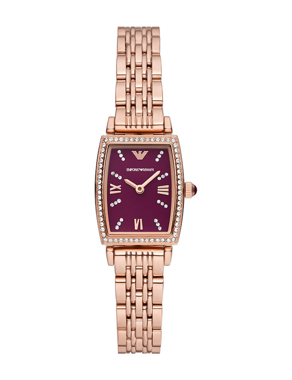 Emporio Armani Quartz Crystal Burgundy Dial Ladies Watch AR11488 - Watch