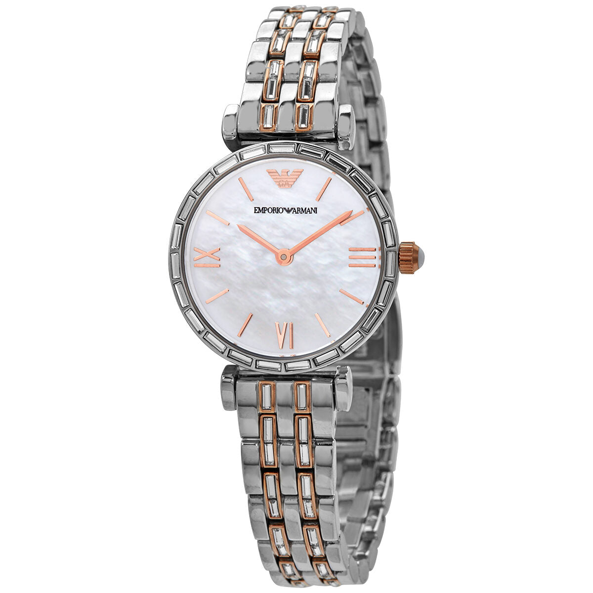 Emporio Armani Quartz Mother of Pearl Dial Ladies Watch #AR11290 - The Watches Men & Co