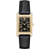 Emporio Armani Two-Hand Date Black Leather Gino Watch AR11666 AR11666 - Image 1