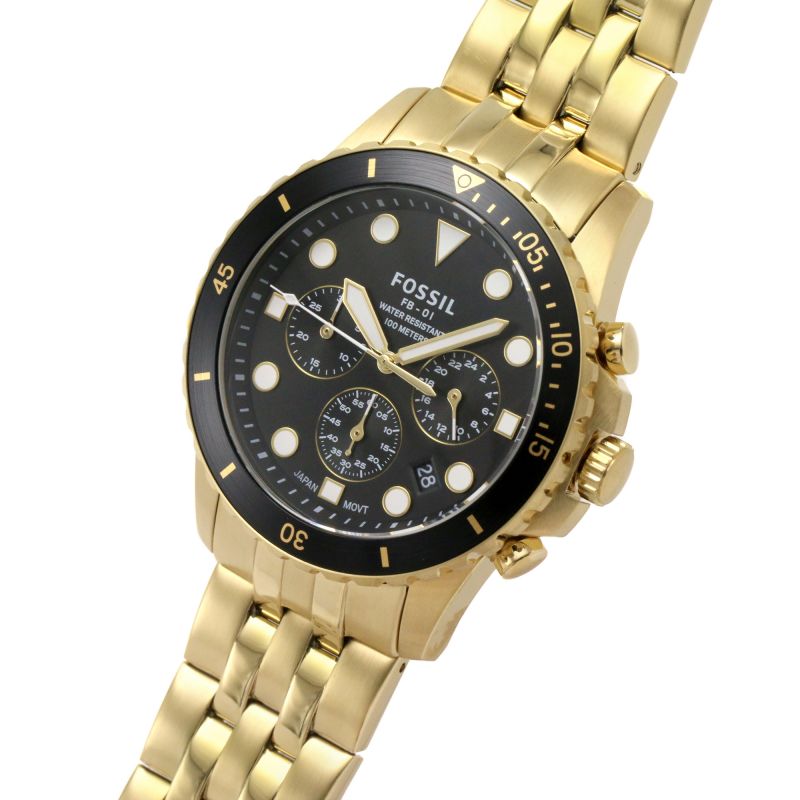 Fossil FB-01 Chronograph Quartz Black Dial Men’s Watch FS5836 - Watch