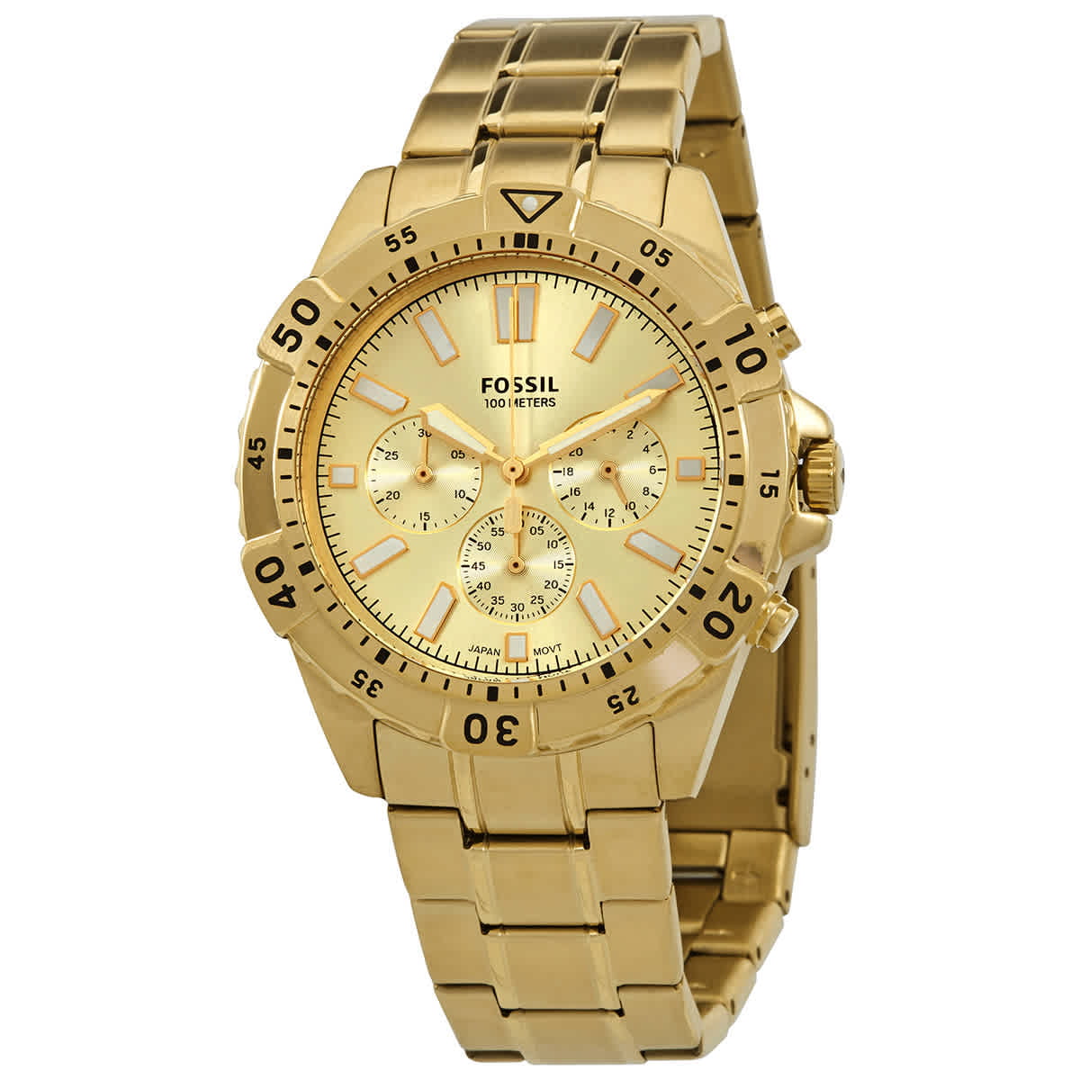Fossil Garrett Chronograph Quartz Gold Dial Menβs Watch FS5772 - Watch