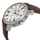 Fossil Grant Chronograph Brown Leather Men's Watch FS4735 - The Watches Men & CO #2