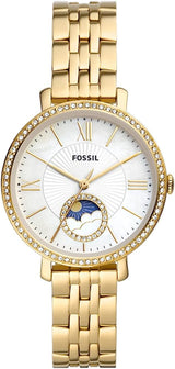 Fossil Jacqueline Sun Moon Gold Stainless Steel Women’s Watch ES5167 - Watch
