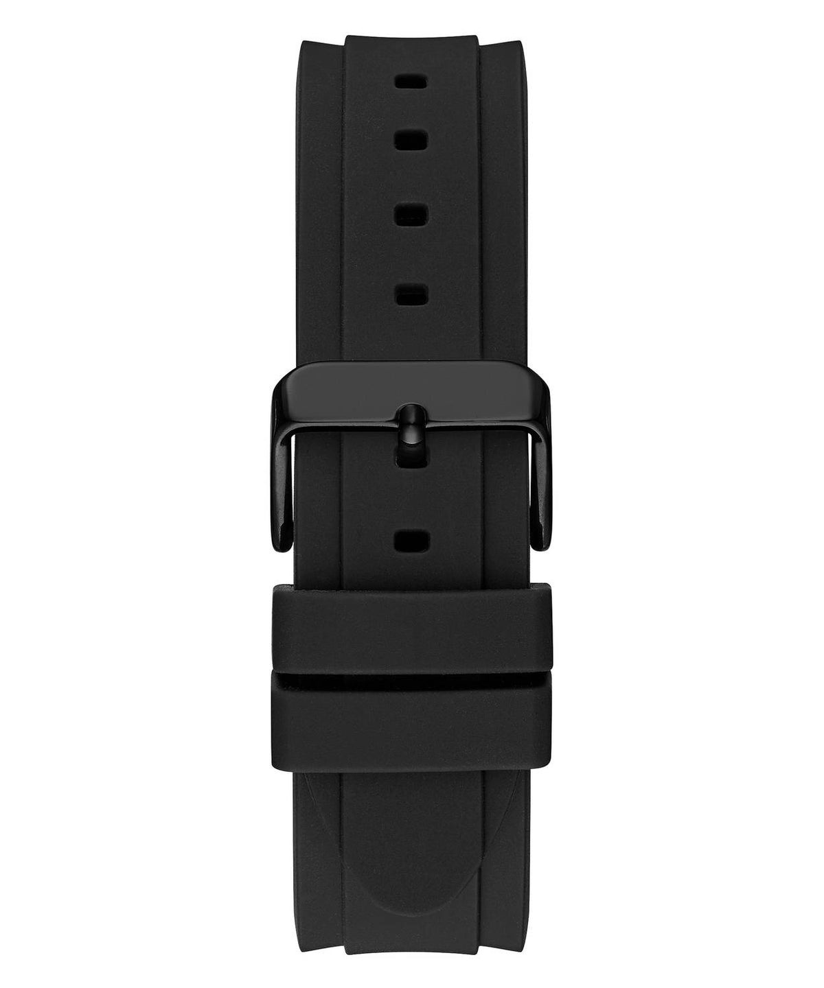 Guess Connoisseur black silicone strap with buckle clasp and drainage holes