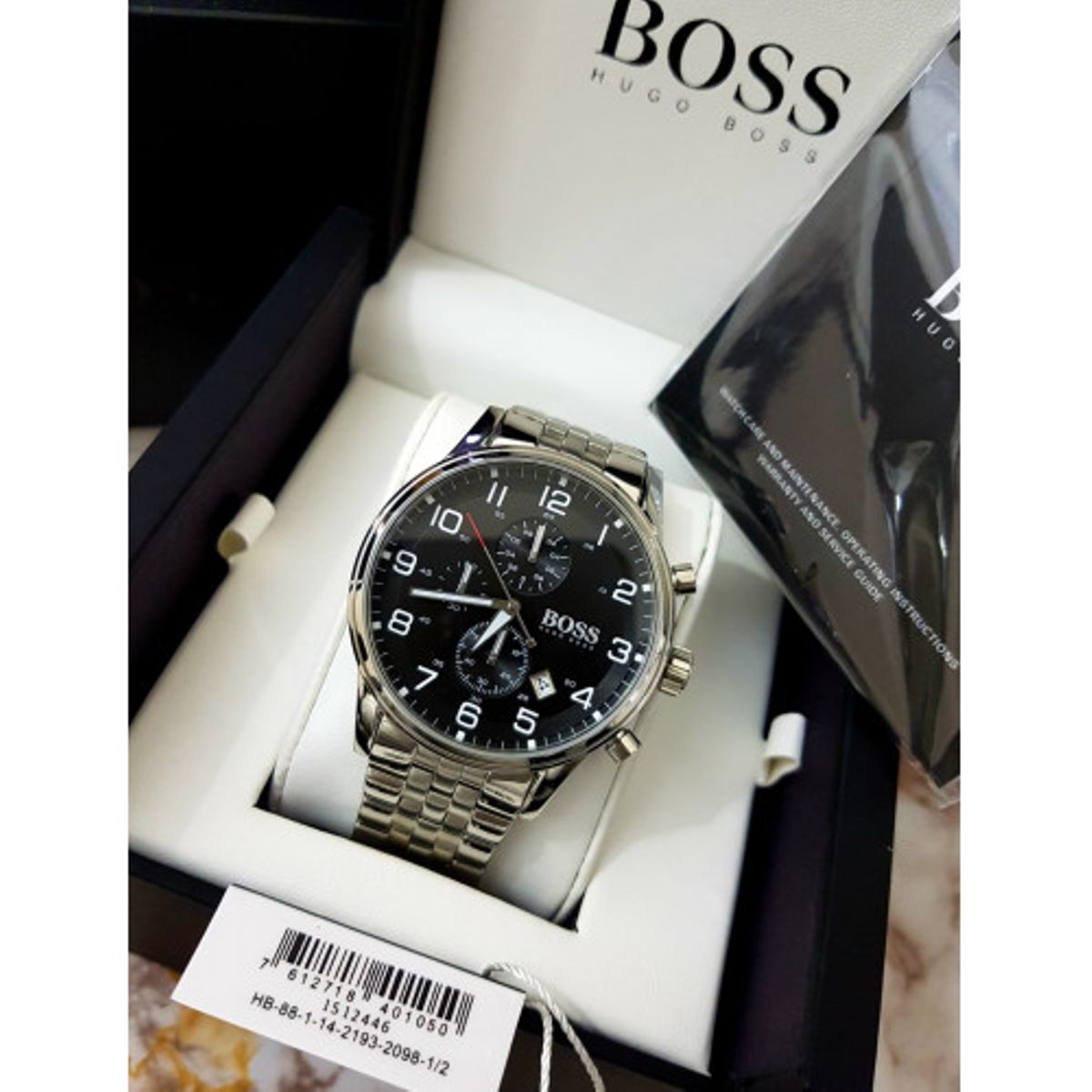 Hugo Boss watch in branded presentation box with original packaging
