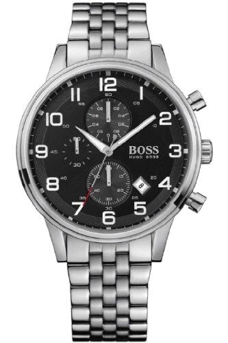 Hugo Boss chronograph black dial stainless steel men's watch with bracelet