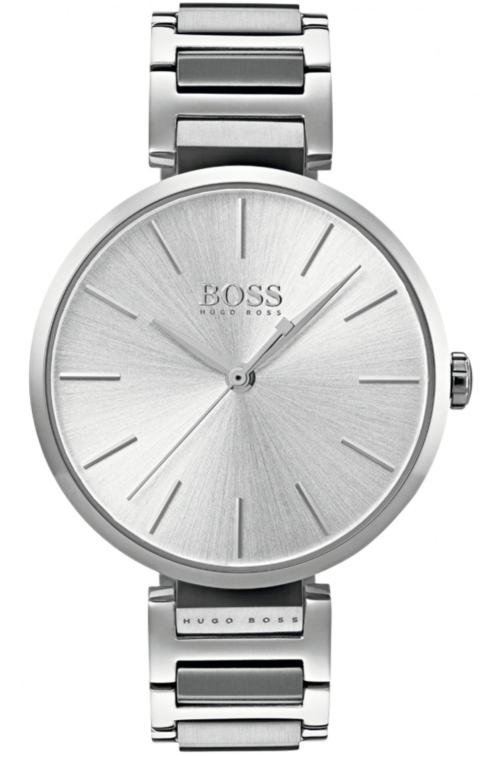 Hugo Boss Allusion silver women's watch with white dial and silver bracelet