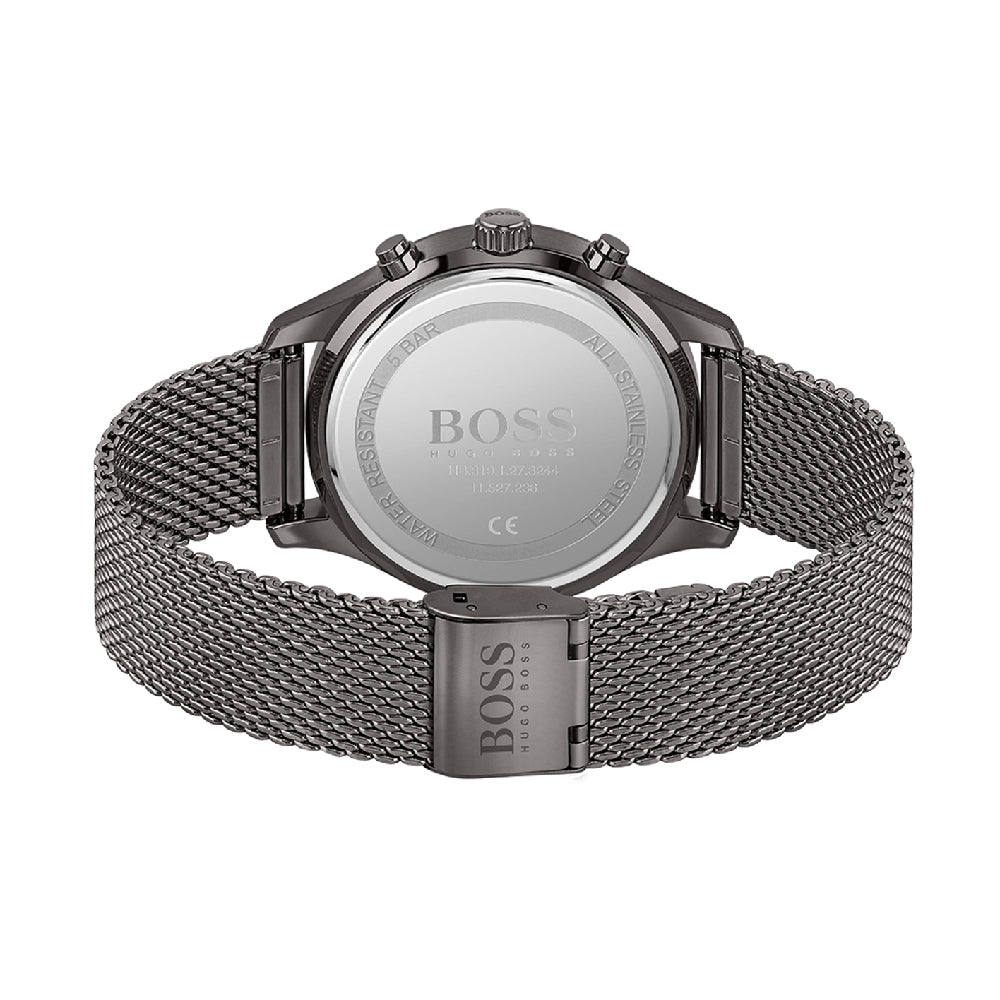 Hugo Boss Associate watch caseback with mesh strap