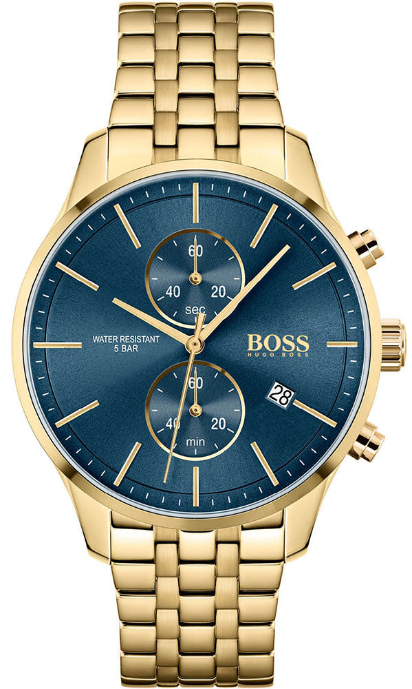 Hugo Boss Associate Gold Chronograph Men's Watch 1513841 - The Watches Men & CO