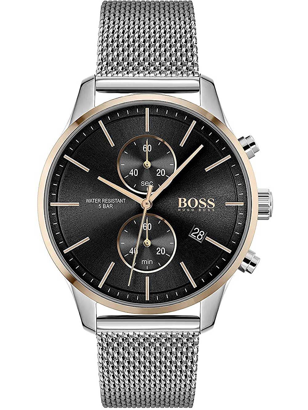 Hugo Boss Associate Silver Mesh Men's Watch 1513805 - The Watches Men & CO