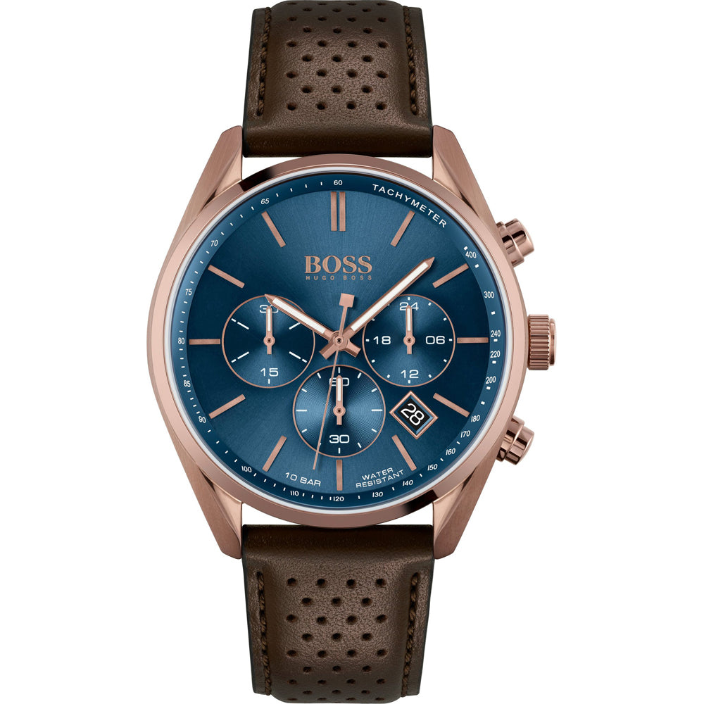 Hugo Boss Champion Leather Strap Men's Watch 1513817 - The Watches Men & CO