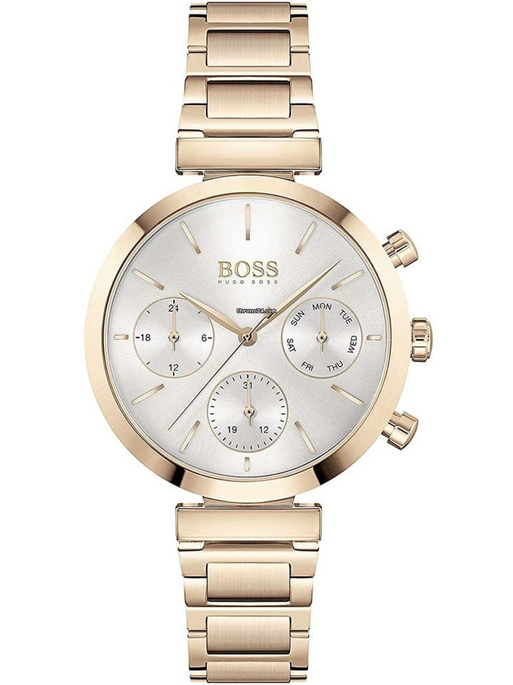 Hugo Boss Flawless Chronograph Rose Gold Women's Watch 1502531 - The Watches Men & CO