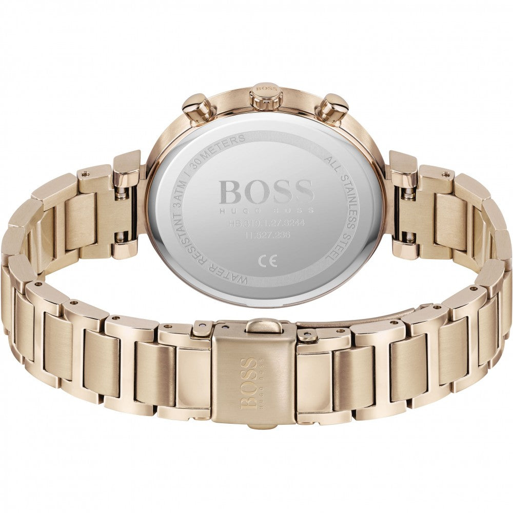Hugo Boss Flawless Chronograph Rose Gold Women's Watch 1502531 - The Watches Men & CO #3