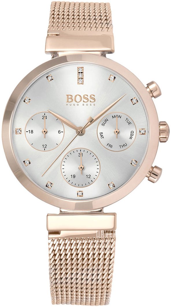 Hugo Boss Flawless Rose Gold Mesh Women's Watch 1502553 - The Watches Men & CO