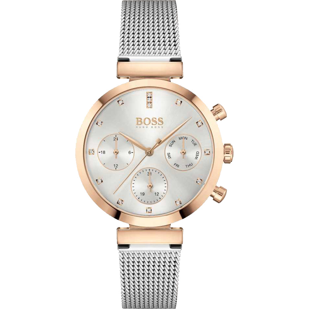 Hugo Boss Flawless Silver Mesh Women's Watch 1502551 - The Watches Men & CO