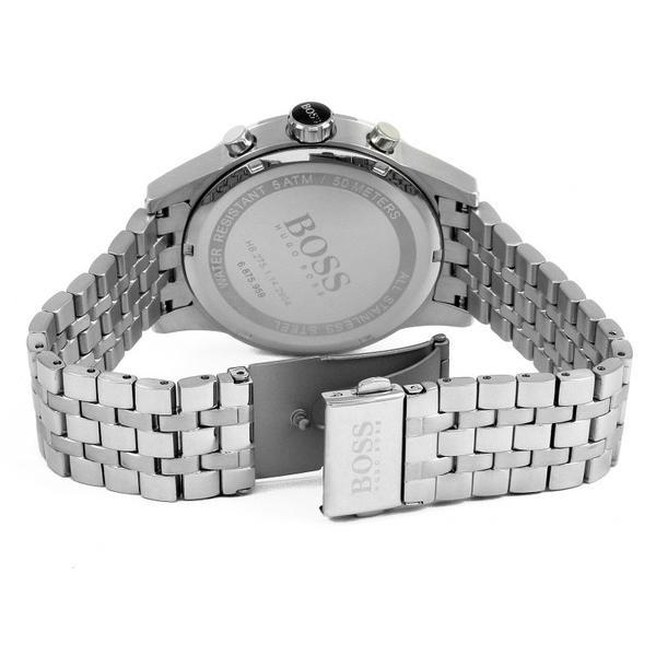 Hugo Boss watch case back with engraved BOSS branding and clasp detail