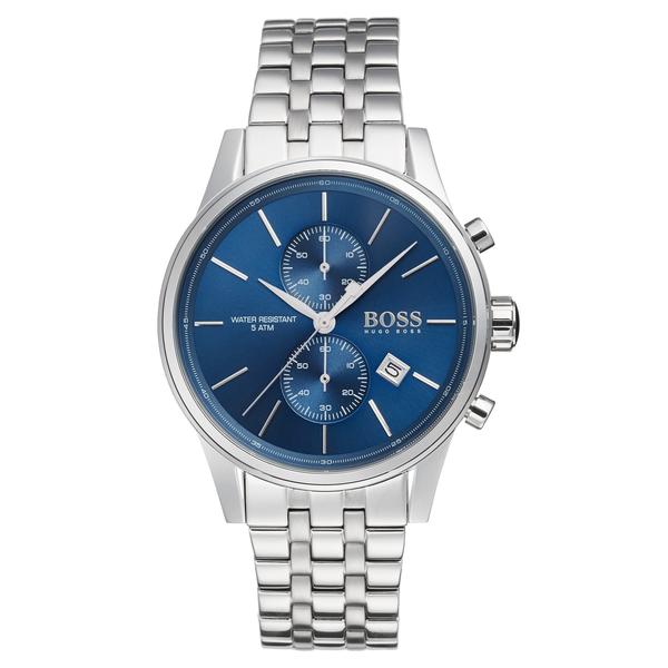Hugo Boss Jet blue dial silver men's chronograph watch with steel bracelet