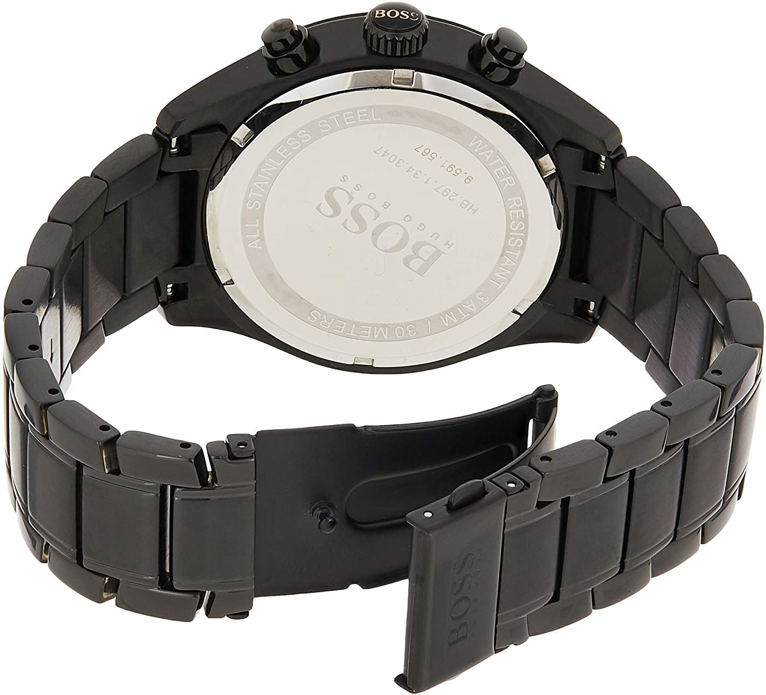 Hugo Boss Men's Grand Prix Black IP/Gold Accent HB1513578 - The Watches Men & CO #4