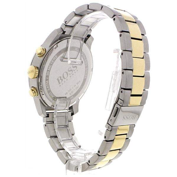 Two-tone stainless steel bracelet of Hugo Boss Professional Chronograph with gold and silver links