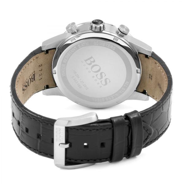 Hugo Boss Rafale watch caseback showing stainless steel case back with engraved BOSS logo