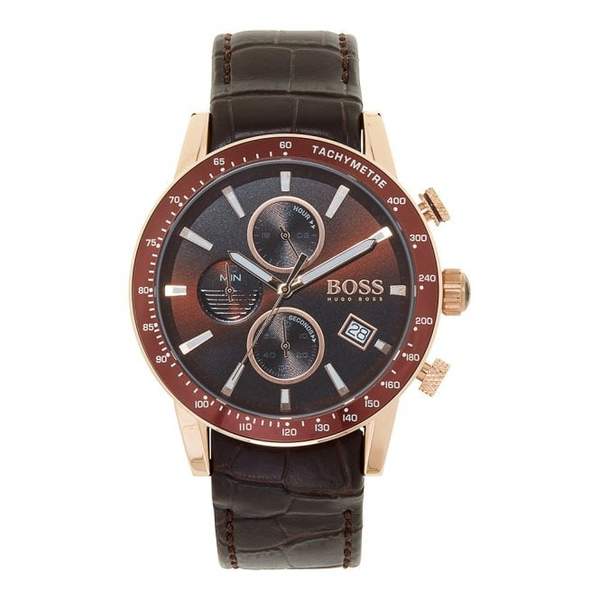 Hugo Boss Rafale Chronograph Brown Dial Men's Watch 1513392 - The Watches Men & CO