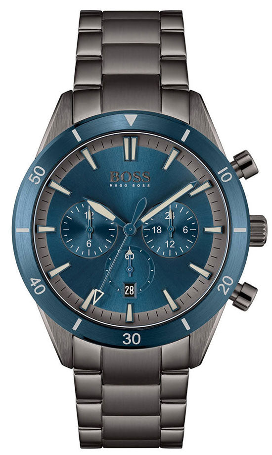 Hugo Boss Santiago Grey Chronograph Men's Watch 1513863 - The Watches Men & CO