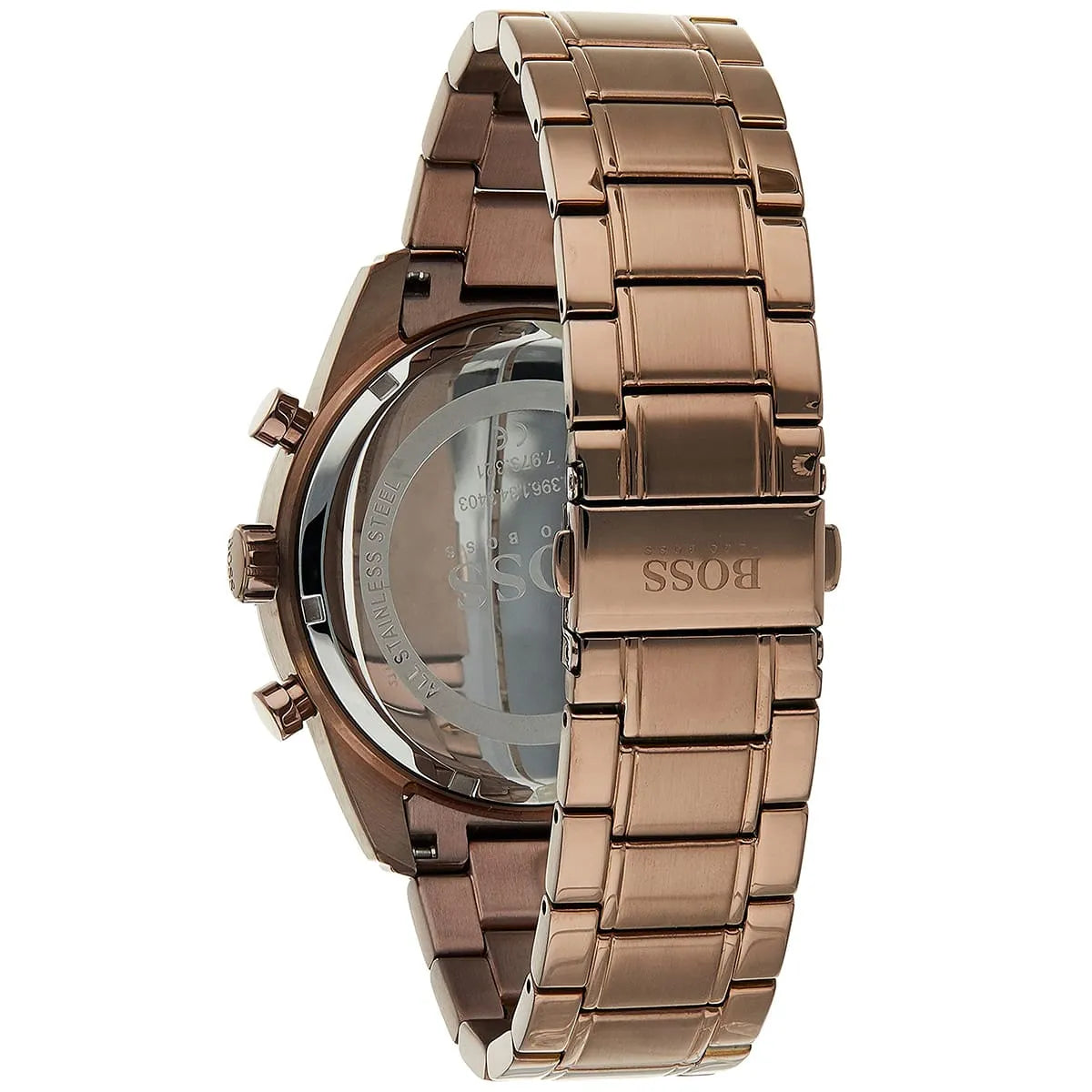 Hugo Boss Skymaster chronograph men's watch three-quarter view detail
