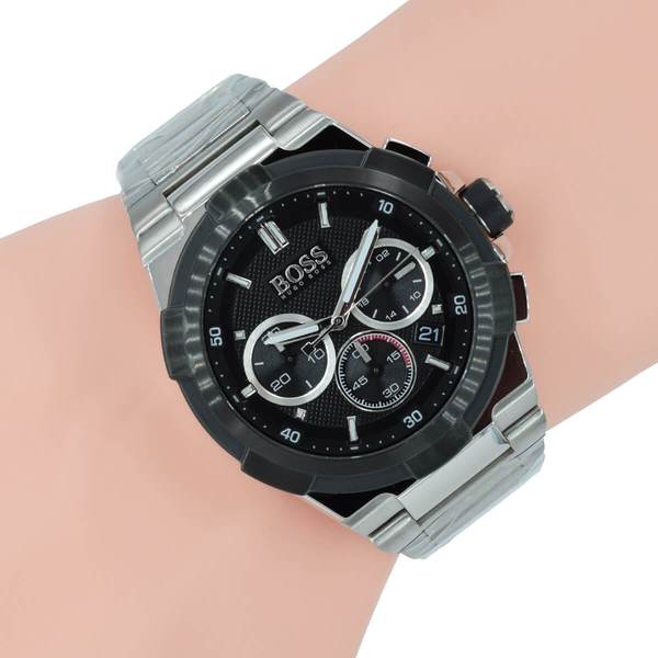 Hugo Boss Supernova chronograph watch detail view
