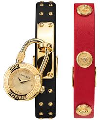 Versace Medusa Lock Icon Quartz Gold Dial Ladies Watch VEDW00119