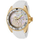 Invicta Angel Mother of Pearl Dial White Rubber Ladies Watch 0488 - The Watches Men & Co