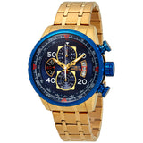 Invicta Aviator Chronograph Blue Dial 18kt Gold-plated Men's Watch 19173 - The Watches Men & Co