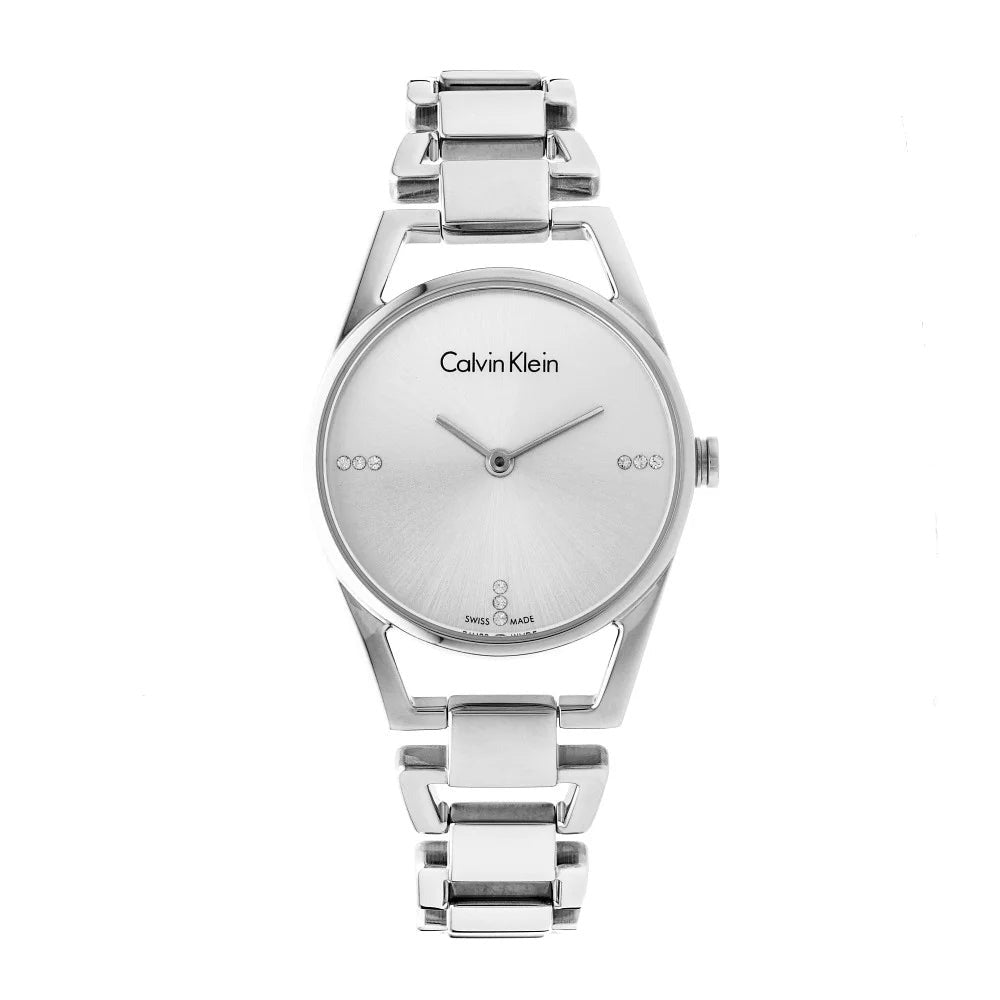 Calvin Klein Dainty Diamonds ladies watch silver dial with diamond accents