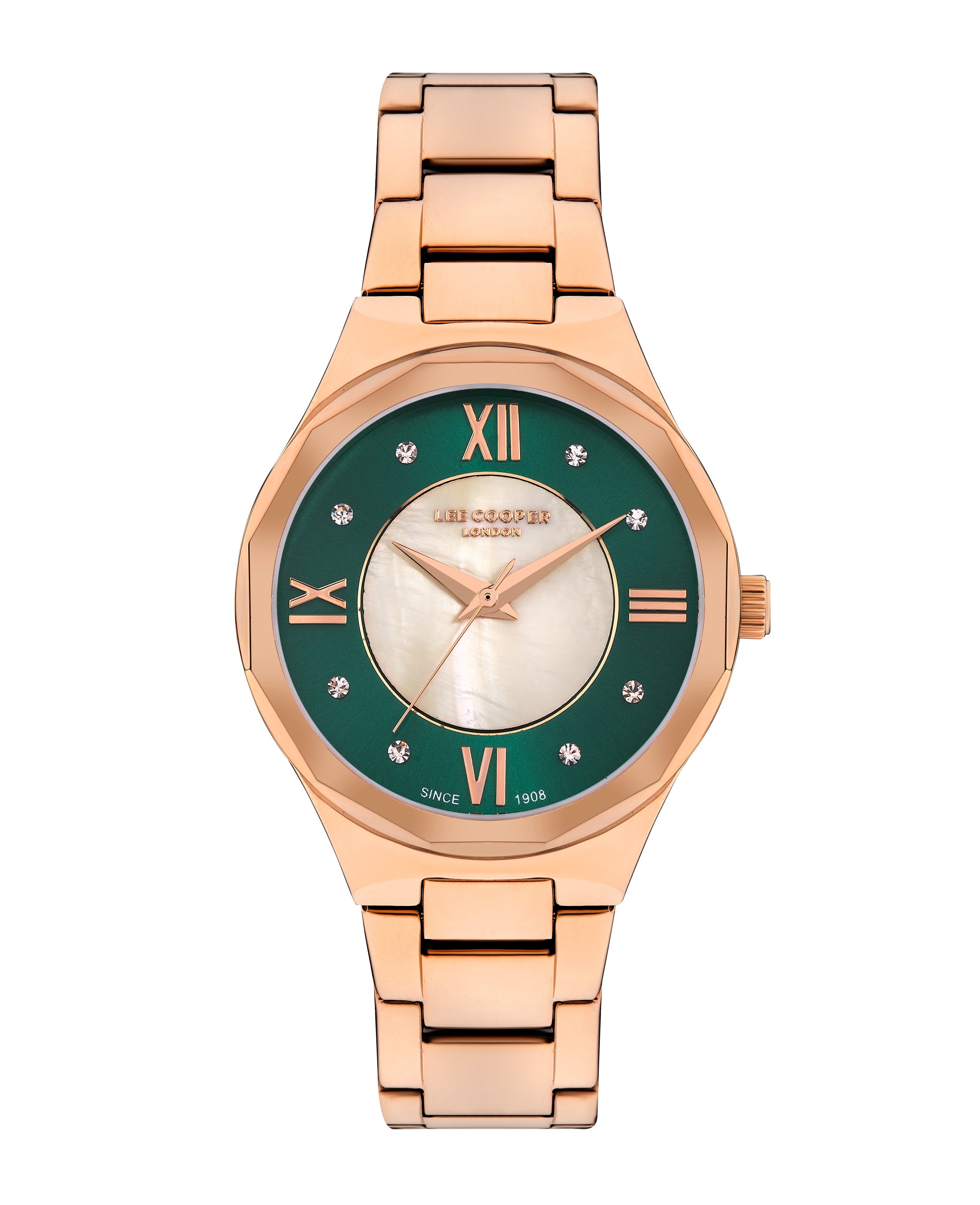 Lee Cooper Women’s 32 MM Rose Gold Analog Stainless Steel Watch – LC07922.470 - Watch