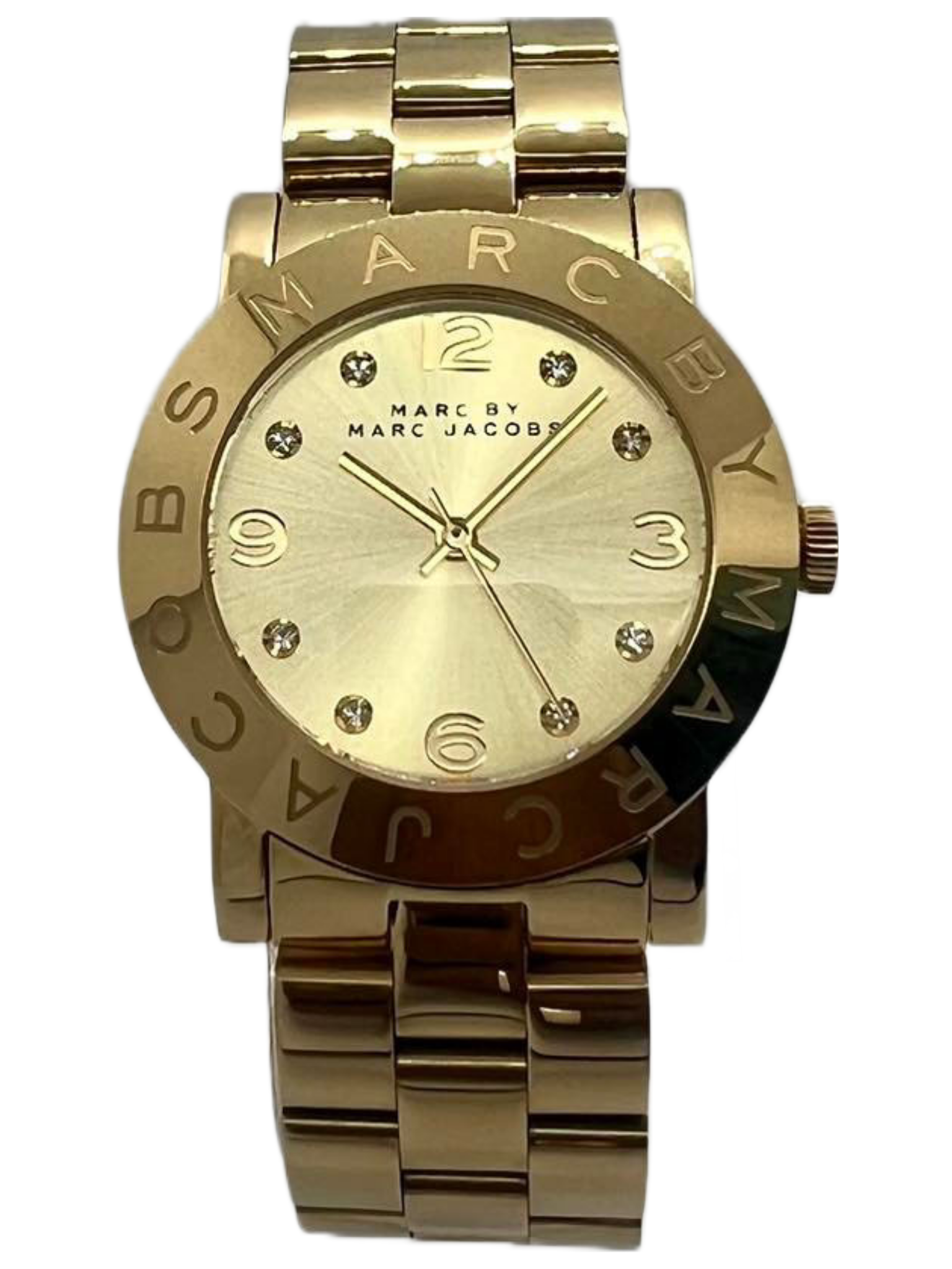 Marc by Marc Jacobs Amy gold-tone stainless steel ladies watch with champagne dial and diamond markers