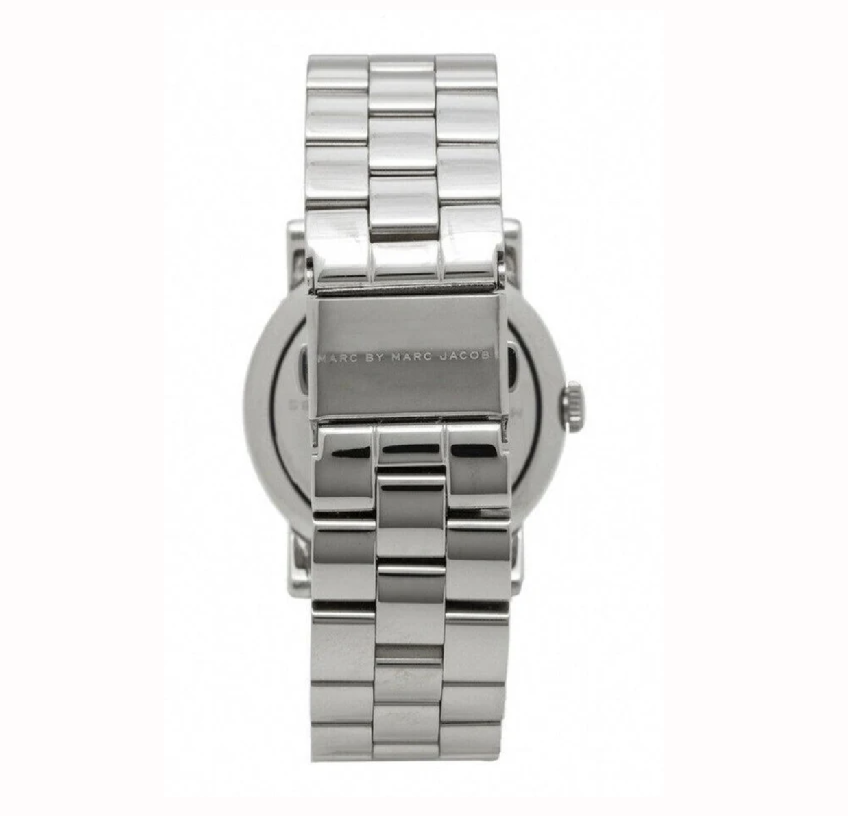 Caseback and stainless steel bracelet of Marc By Marc Jacobs Amy watch MBM3333
