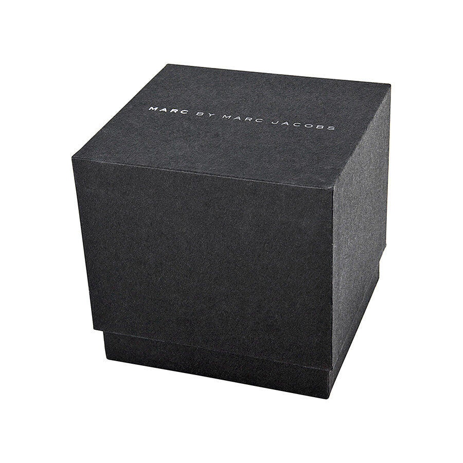 Marc by Marc Jacobs watch presentation box in black with brand text