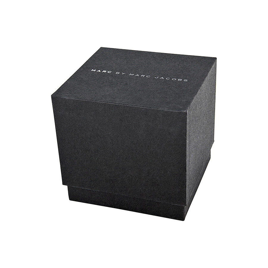 Marc by Marc Jacobs branded black watch box packaging