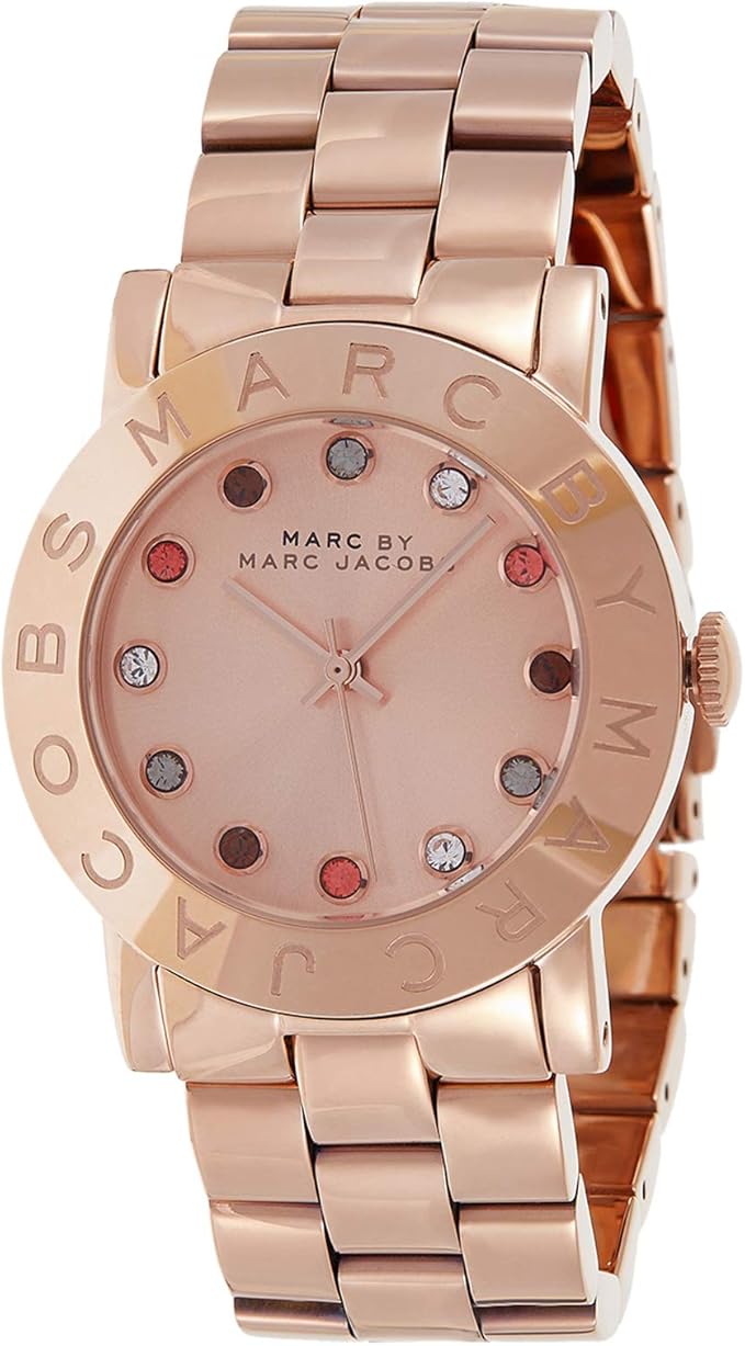 Marc by Marc Jacobs Blade rose gold women's watch with crystals and link bracelet