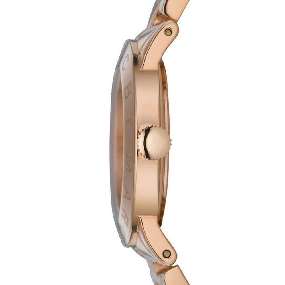 Side profile of Marc by Marc Jacobs MBM3077 showing case depth and crown placement