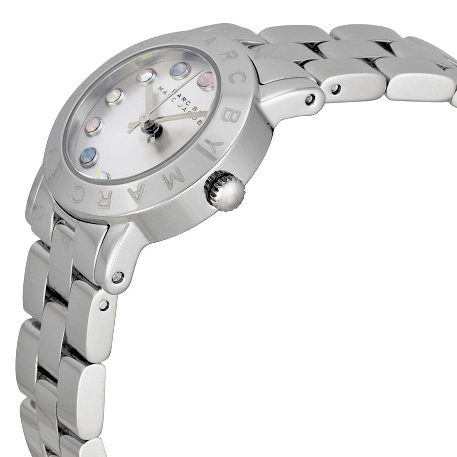 Side profile of Marc by Marc Jacobs Amy Dexter watch with stainless steel bracelet