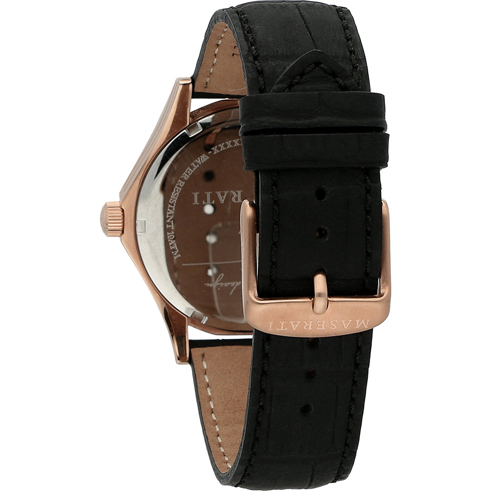 Maserati Circuito Black Dial Black Leather Men’s Watch R8851127001 - Watch