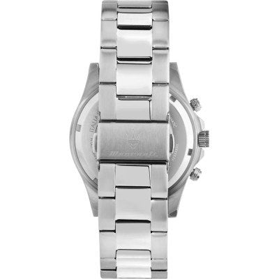 Maserati Competizione chronograph case back showing stainless steel construction