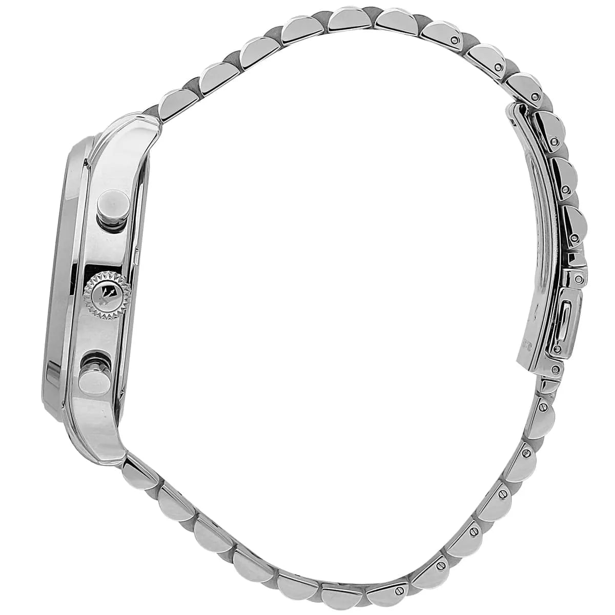 Maserati Epoca men's watch side view showing case profile and bracelet links