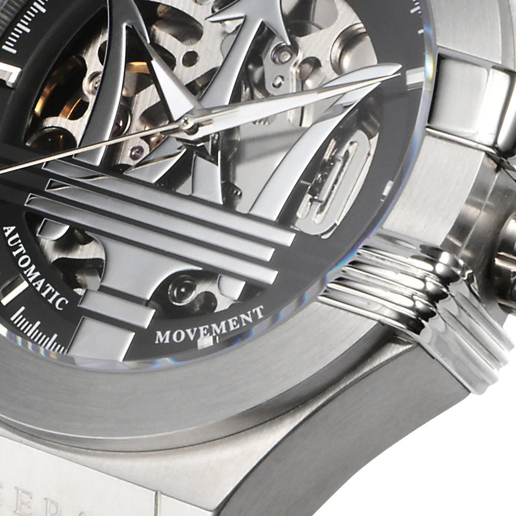 Maserati Potenza Automatic Black Skeleton Dial Men’s Watch R8821108038 - Watch