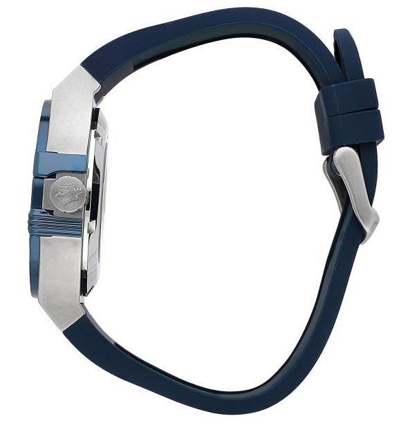 Maserati Potenza side profile showing case depth and navy rubber strap