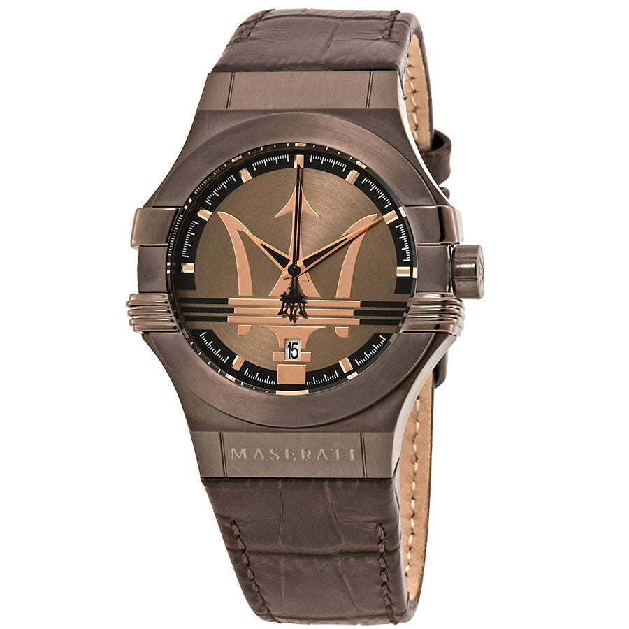 Maserati Potenza men's watch with brown dial and titanium case