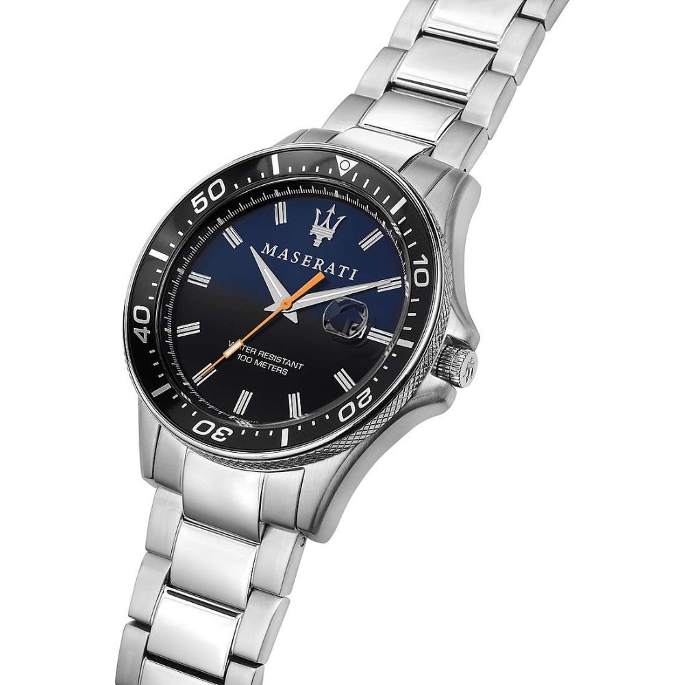 Maserati Silver Sfida Blue Dial R8853140001 - The Watches Men & CO #2